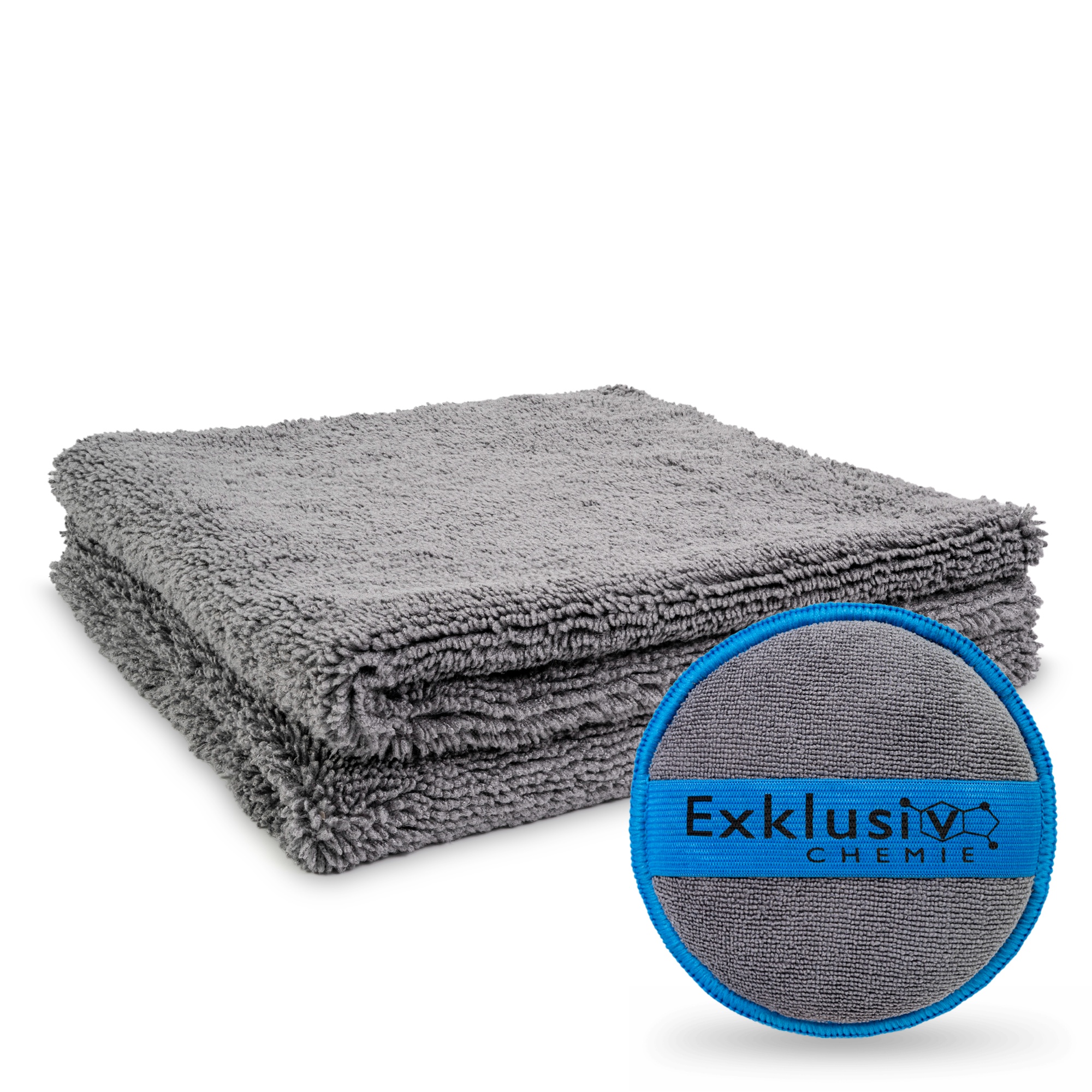 Randloses Mikrofasertuch 620 GSM - Q4 2 Stück + Handpolierschwamm - 40 x 40 cm Randloses Mikrofasertuch 620 GSM - Q4 2 Stück + Handpolierschwamm - 40 x 40 cm