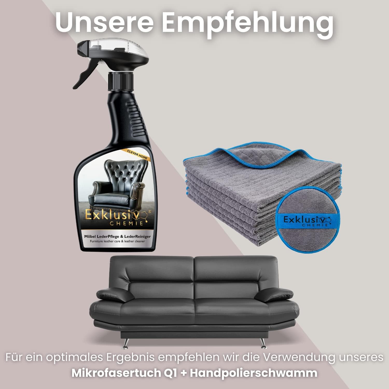 Echtleder Pflege & Lederreiniger für Möbel