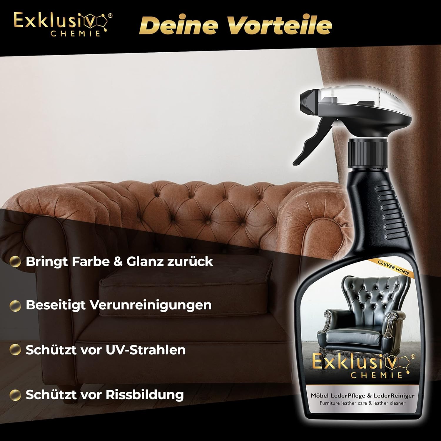 Echtleder Pflege & Lederreiniger für Möbel